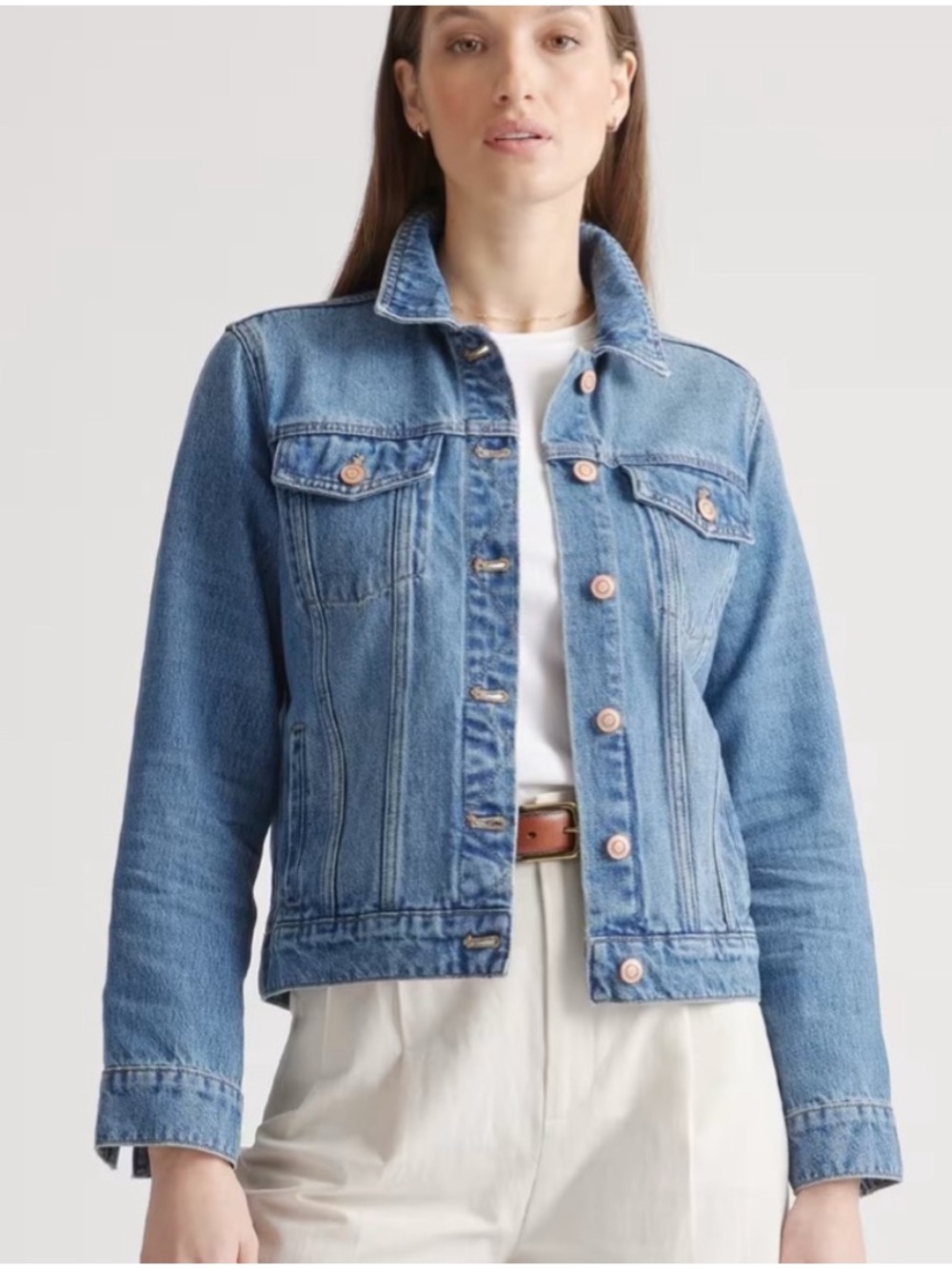 Quince 100% Organic Cotton Denim Jacket Indigo Blue M
